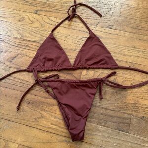 San Lorenzo Brown Bikini Set
